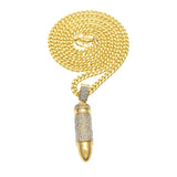 CY&CM Men Hiphop Army Bullet Pendant Necklace