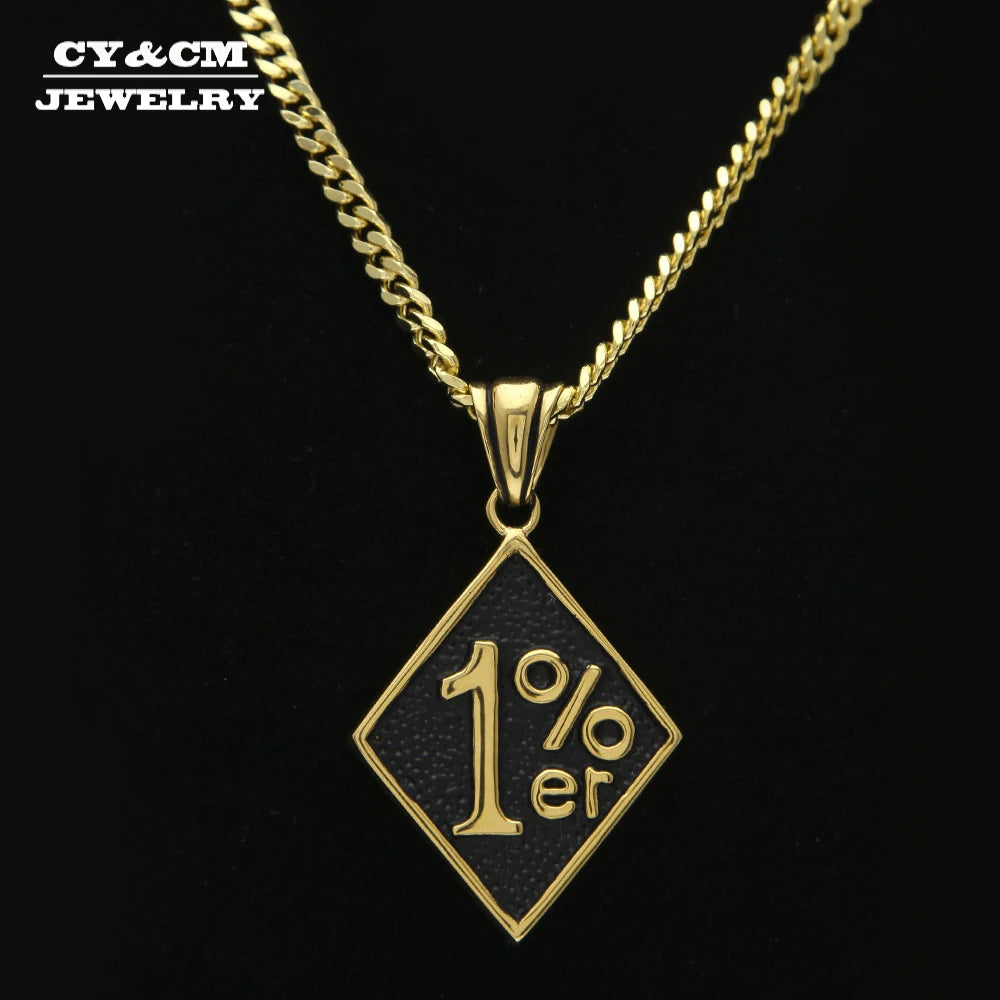 Vintage Zinc Alloy Rhombus Pendant Necklace