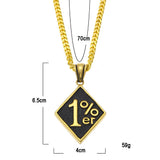 Vintage Zinc Alloy Rhombus Pendant Necklace