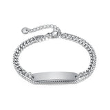 CYJ Stainless Steel 316L Golden Women Bracelet Chain AAA CZ Charms Jewelry