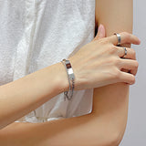 CYJ Stainless Steel 316L Golden Women Bracelet Chain AAA CZ Charms Jewelry