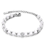 CYJ Stainless Steel 316L Golden Women Bracelet Chain AAA CZ Charms Jewelry