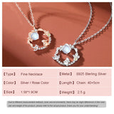 CYJ S925 Sterling Silver Necklace with CZ Garland Bunny Rabbit