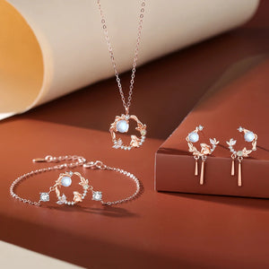 CYJ S925 Sterling Silver Necklace with CZ Garland Bunny Rabbit