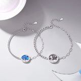 European S925 Sterling silver Prince and Fox Lover Couple Bracelet Chain