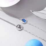 European S925 Sterling silver Prince and Fox Lover Couple Bracelet Chain