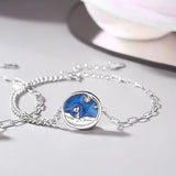 European S925 Sterling silver Prince and Fox Lover Couple Bracelet Chain