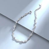 CYJ Sparkling AAA CZ S925 Silver Wave Bracelet For Women