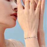 CYJ Sparkling AAA CZ S925 Silver Wave Bracelet For Women