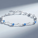 CYJ Sparkling AAA CZ S925 Silver Wave Bracelet For Women