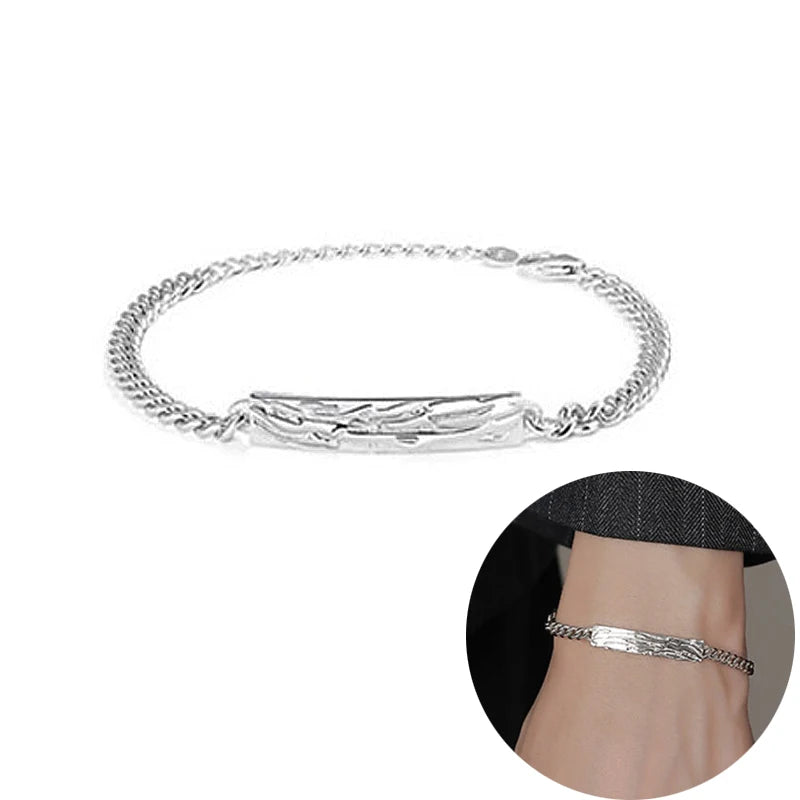 CYJ Sparkling Branches And Birds CZ S925 Silver Couple Bracelet Chain