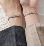 CYJ Sparkling Branches And Birds CZ S925 Silver Couple Bracelet Chain