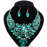 CYNTHIA Pink Flowers Bridal Wedding Party Jewelry Sets