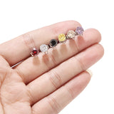 CZ Zircon Earrings Stud Loop Stainless Steel Post Findings