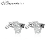 Classic Crystal CZ Crown Cufflinks Bling Cuff Links
