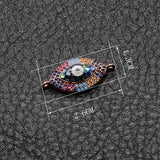 CZ Shell Devil Eye Charm Pendant for Jewelry Making