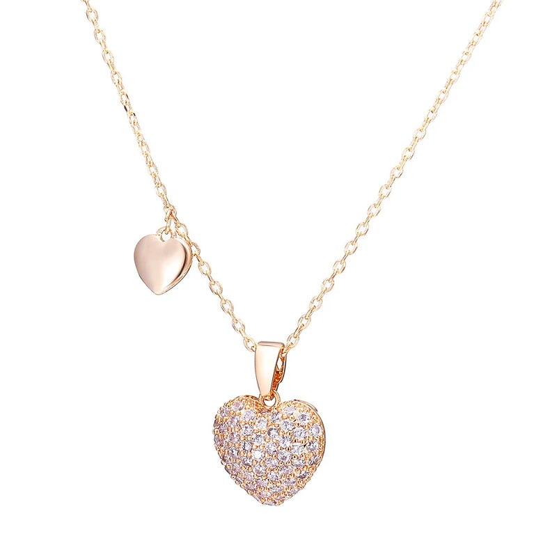 CZ Heart Necklace Choker Statement Necklace for Women Gift