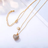 CZ Heart Necklace Choker Statement Necklace for Women Gift
