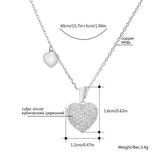 CZ Heart Necklace Choker Statement Necklace for Women Gift
