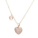 CZ Heart Necklace Choker Statement Necklace for Women Gift