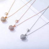 CZ Heart Necklace Choker Statement Necklace for Women Gift