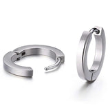 Titanium CZ Hoop Earring for Women Men 13mm