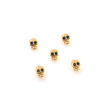 Mini Copper Skull Spacer Beads for Jewelry Making 10pcs