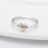 Silver Heart Shaped Engagement Ring Women Anniversary Jewelry