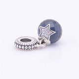 CZ Star Dark Crystal Beads for DIY Women925 Sterling-Silver-Jewelry