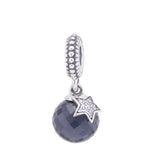 CZ Star Dark Crystal Beads for DIY Women925 Sterling-Silver-Jewelry