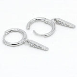 Real 925 Silver CZ Tangle Geometric Earrings for Women