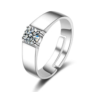 CZ Stone Men's Adjustable Wedding Ring