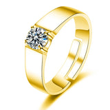 CZ Stone Men's Adjustable Wedding Ring