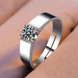 CZ Stone Men's Adjustable Wedding Ring