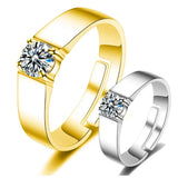 CZ Stone Men's Adjustable Wedding Ring