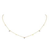 CZ Teardrop Charm Choker Necklace, Water Drop Layering Dangling