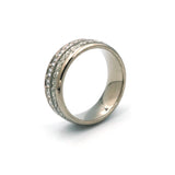 CZ Wedding Band Rings Couples Stainless Steel Anniversary Gift