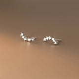 CZ Zircon Heart Stud Earrings 925 Silver Summer Jewelry