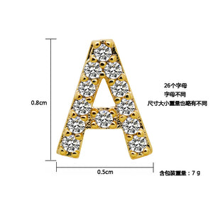CZ Zircon Stone Pave Single Letter Teeth Grillz Men Name Grills