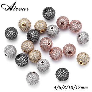 CZ Zirconia Crystal Beads 4-12mm Disco Ball Beads for Jewelry Making