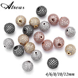 CZ Zirconia Crystal Beads 4-12mm Disco Ball Beads for Jewelry Making