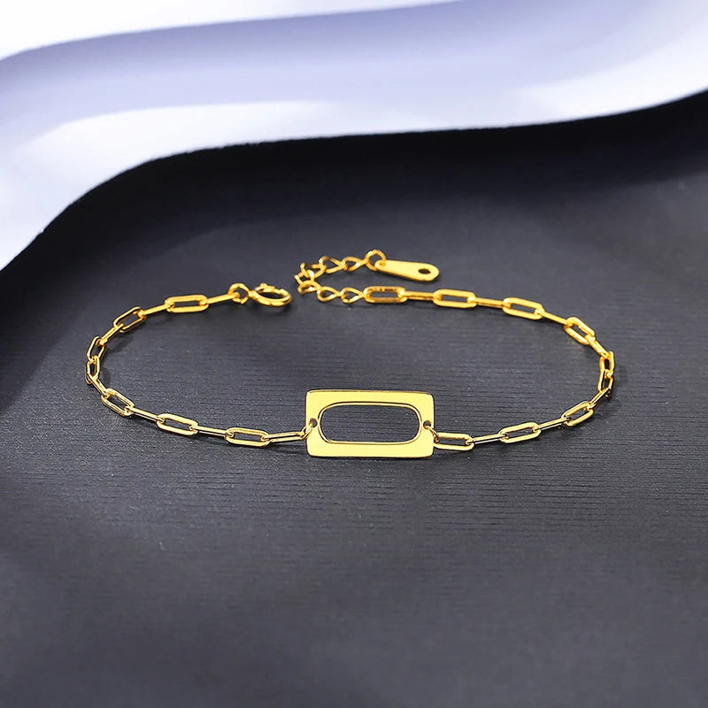 925 Sterling Silver Link Chains for Women Real 14K Plated Girl Party Jewelry