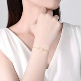 925 Sterling Silver Link Chains for Women Real 14K Plated Girl Party Jewelry