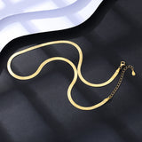14K Plated Snake Necklace Real S925 Silver for Women