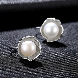 925 Silver Pearl Drop Earrings Wedding Fine Jewelry
