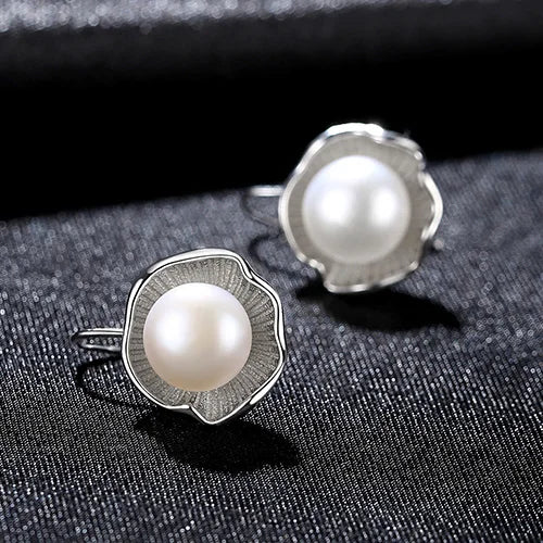 925 Silver Pearl Drop Earrings Wedding Fine Jewelry