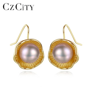 925 Silver Pearl Drop Earrings Wedding Fine Jewelry