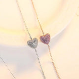 925 Silver Heart CZ Charming Fine Jewelry for Christmas Gift
