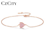 925 Silver Heart CZ Charming Fine Jewelry for Christmas Gift