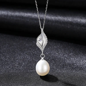 925 Silver Pendant Necklaces Women Natural Pearl Colar Christmas